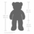 Brubaker XXL Teddybär 100 cm groß - Beige - Stofftier Plüschtier Kuscheltier - 6