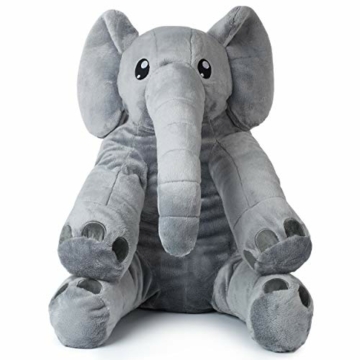 corimori® - Elefant Nuru großes XXL 55cm Kuscheltier für Kleinkinder, bauschig und weich, kuschel-softe Qualität, grau - 2