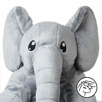 corimori® - Elefant Nuru großes XXL 55cm Kuscheltier für Kleinkinder, bauschig und weich, kuschel-softe Qualität, grau - 4