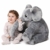 corimori® - Elefant Nuru großes XXL 55cm Kuscheltier für Kleinkinder, bauschig und weich, kuschel-softe Qualität, grau - 1