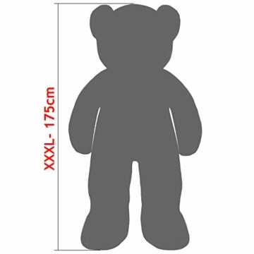 Deuba Riesen Teddy XL-XXXL Teddybär 100-175cm samtig weiches Kuscheltier Plüschbär Plüschtier Farbwahl - 4