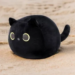 DNFASCHI Kawaii Schwarze Katze Plüschtier 40cm Tierkissen