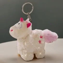 Einhorn Theodor im Schneeanzug Schlüsselanhänger 10cm weiß - NICI 48160
