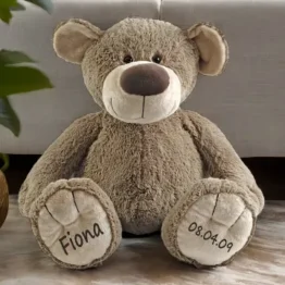 Elefantasie Stofftier TeddyBär Geschenk mit Namen und Geburtsdatum personalisiert 30cm