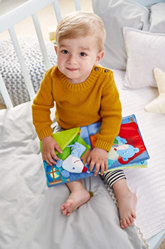 HABA 304211 - Stoffbuch Gute Nacht, viel Erzählspaß für Babys ab 6 Monaten, inklusive Maus als Fingerfigur, prima Geschenk zur Geburt und Taufe - 4