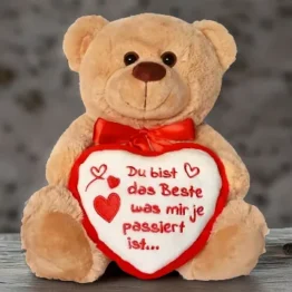 matches21 Herzteddy DU BIST DAS BESTE, hellbraun 25cm