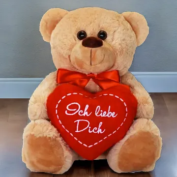 matches21 Herzteddy "Ich Liebe Dich" 35cm hellbraun
