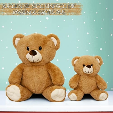 MilaBoo kuschelweicher Teddybär klein 20 cm I Kuscheltier Baby in beige inkl. Postkarte I Liebevoll designter Kuschelbär zum Verlieben I super weiches Plüschtier zum Verschenken - 6