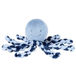 Nattou Kuscheltier Oktopus, Für Neugeborene und Frühchen, 23 cm, Blau - 1