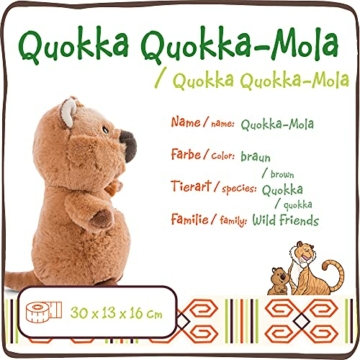 NICI Kuscheltier Quokka-Mola 30cm – Nachhaltiges Plüschtier für Mädchen, Jungen & Babys – Flauschiges Stofftier zum Kuscheln & Spielen – Schmusetier der Wild Friends GO Green Kollektion - 3