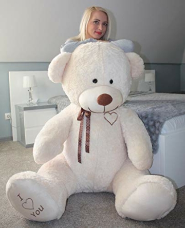 Odolplusz XXL Weicher Plüsch-Teddybär Plüschbär Kuscheltier 190cm Geburtstag Weihnachten Geschenk für Baby Kinder Mädchen Braun - 1