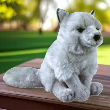 Polarfuchs Kuscheltier - Plüschfuchs weiß sitzend 26cm - Uni-Toys 11520