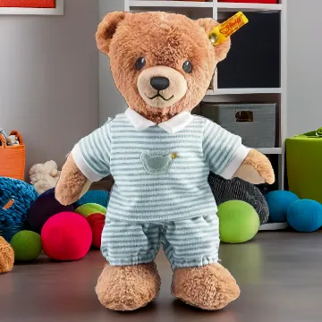 Steiff Schlaf-gut-Bär grau 25 cm - Kuschelfreund für Babys