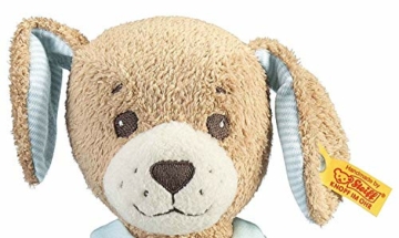Steiff Gute Nacht Hund - 28 cm - Plüschhund mit Schlappohren - Kuscheltier für Babys - weich & waschbar - beige / blau (239687) - 2