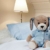 Steiff Gute Nacht Hund - 28 cm - Plüschhund mit Schlappohren - Kuscheltier für Babys - weich & waschbar - beige / blau (239687) - 6