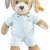Steiff Gute Nacht Hund - 28 cm - Plüschhund mit Schlappohren - Kuscheltier für Babys - weich & waschbar - beige / blau (239687) - 1