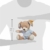 Steiff Gute Nacht Hund - 28 cm - Plüschhund mit Schlappohren - Kuscheltier für Babys - weich & waschbar - beige / blau (239687) - 7