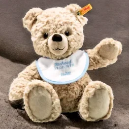 Steiff Teddybär zur Geburt mit Lätzchen zum Besticken – Der perfekte erste Freund
