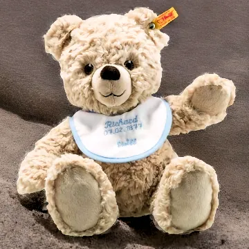 Steiff Teddybär zur Geburt mit Lätzchen zum Besticken – Der perfekte erste Freund
