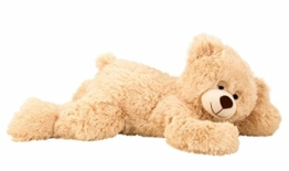 Teddybär Schlafbär liegend 60 cm Hellbraun Kuscheltier - 1