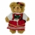 Teddys Rothenburg Trachten-Teddybär, 22cm, stehend, braun/rot, Plüschteddybär mit Dirndl - 1