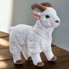 Uni-Toys Bergziege stehend weiß 29cm – Plüschtier zum Kuscheln & Liebhaben