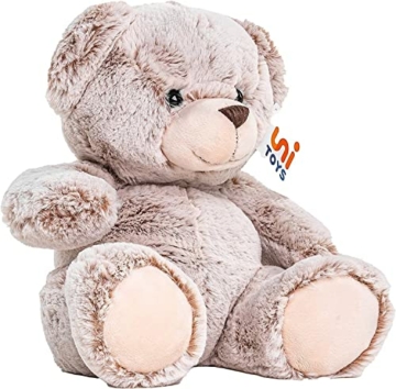 Uni-Toys - Teddybär, superweich (hellbraun) - 24 cm (Höhe) - Plüsch-Bär, Teddy - Plüschtier, Kuscheltier - 2