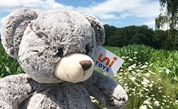Uni-Toys - Teddybär, superweich (hellbraun) - 24 cm (Höhe) - Plüsch-Bär, Teddy - Plüschtier, Kuscheltier - 3