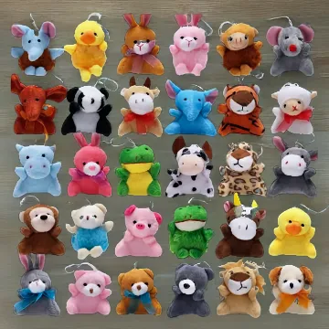 YeoNational&Toys 32 Plüschtiere Schlüsselanhänger Set – Perfekt für Kinderpartys